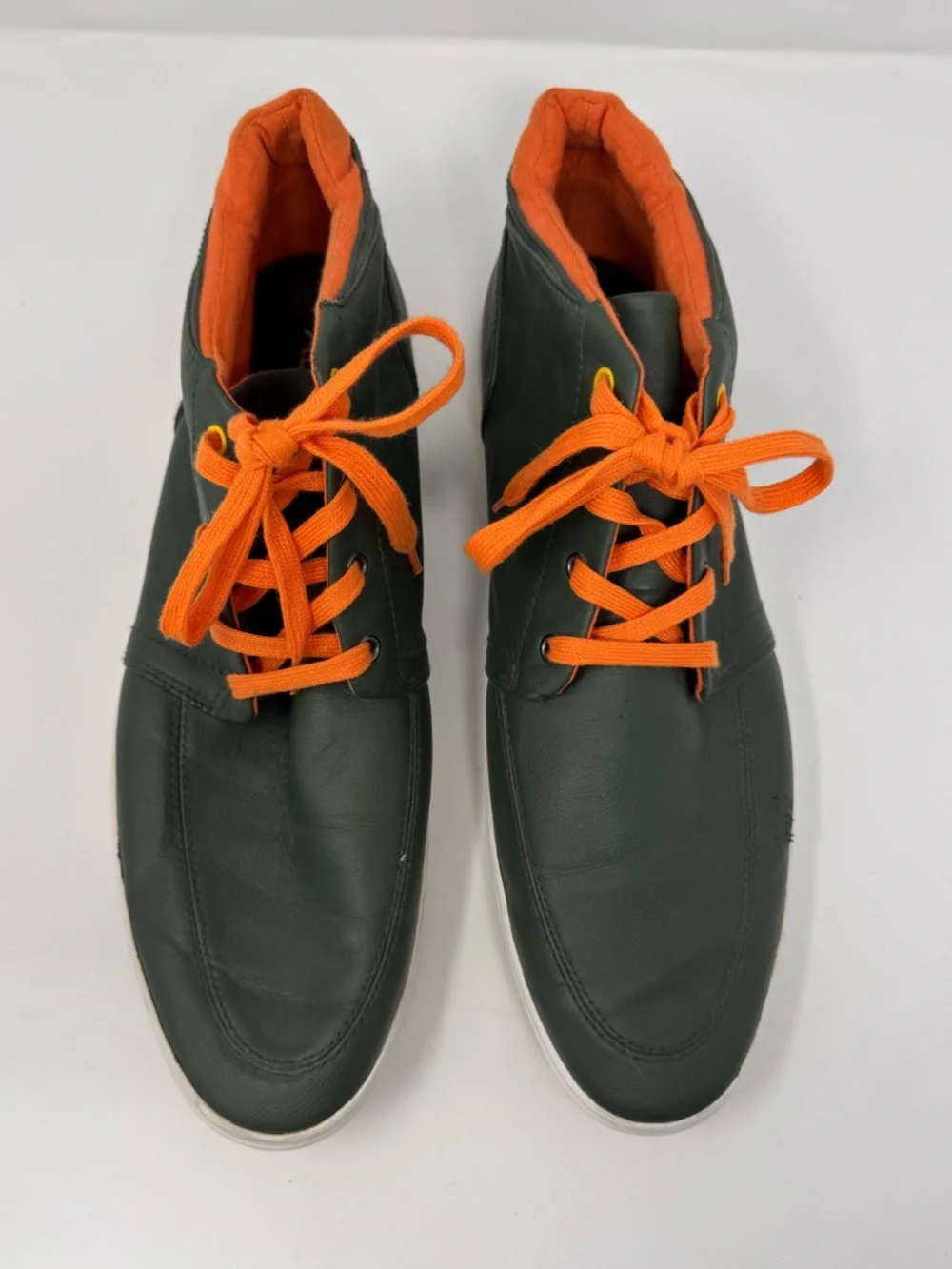 Aldo dress shoes size 13, green orange, sneaker, casual, modern‎